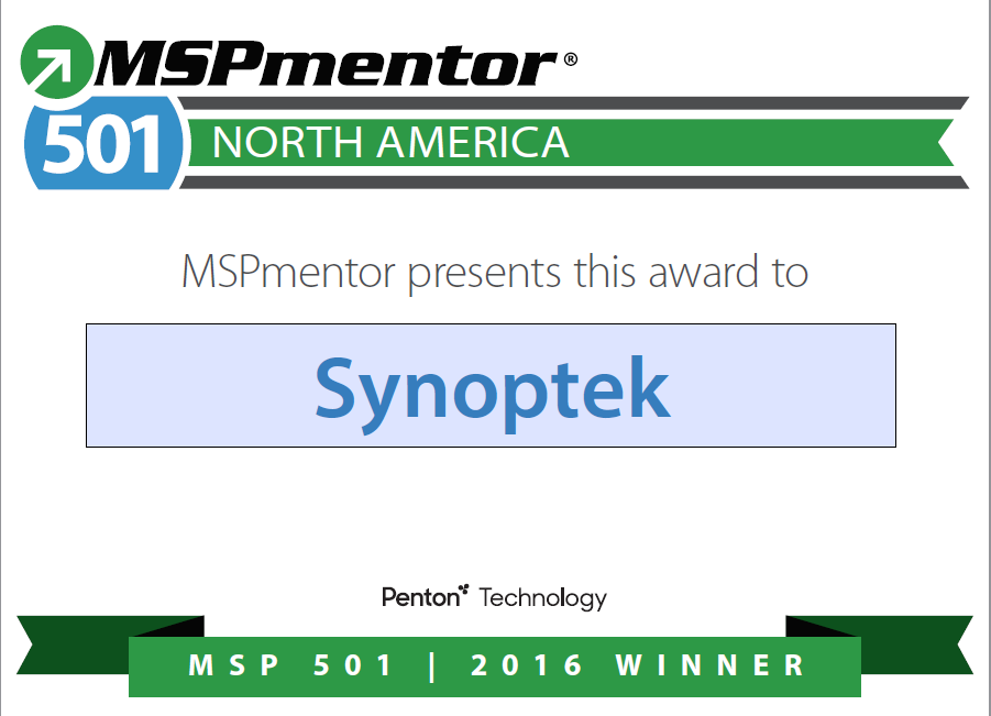 Synoptek MSPmentor Cert