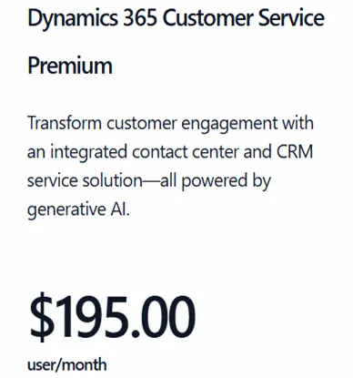 Dynamics 365 Customer Service Premium