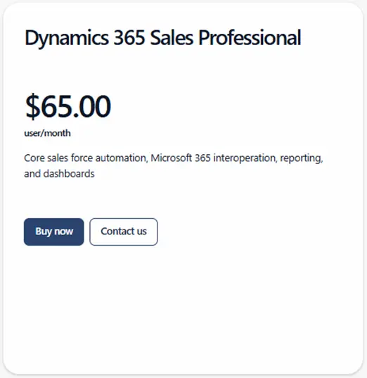 Dynamics 365 Sales Professionals